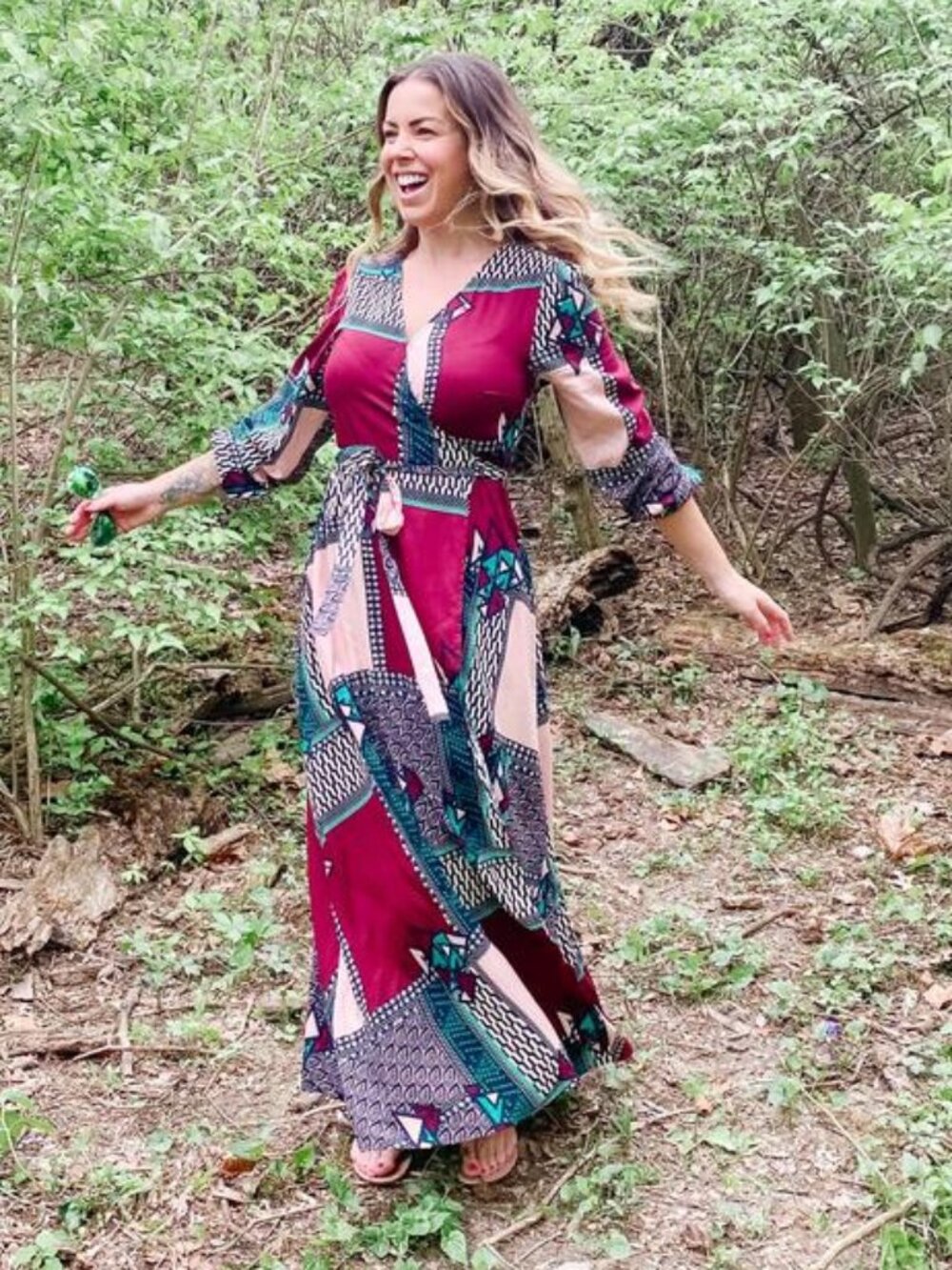 NWT Anthropologie Porridge Virginia Wrap Maxi Dress 10